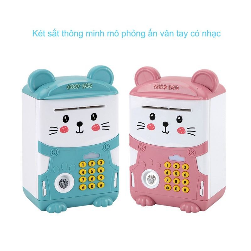 Két Sắt Mini Có Mã Khóa & Vân Tay Cho Bé.