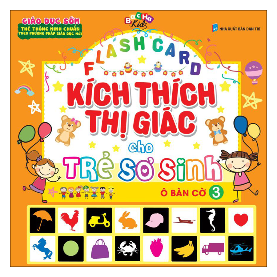 Flashcard Kích Thích Thị Giác Cho Trẻ Sơ Sinh 3 - Ô Bàn Cờ (Tái Bản 2019)