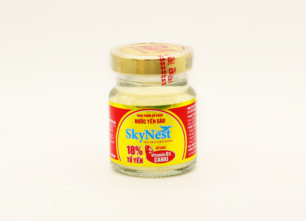 Nước Yến Sào SkyNest 18% Tổ Yến - Lọ 70ml, bổ sung Vitamin D3, tăng hấp thụ Canxi, giúp xương chắc khỏe