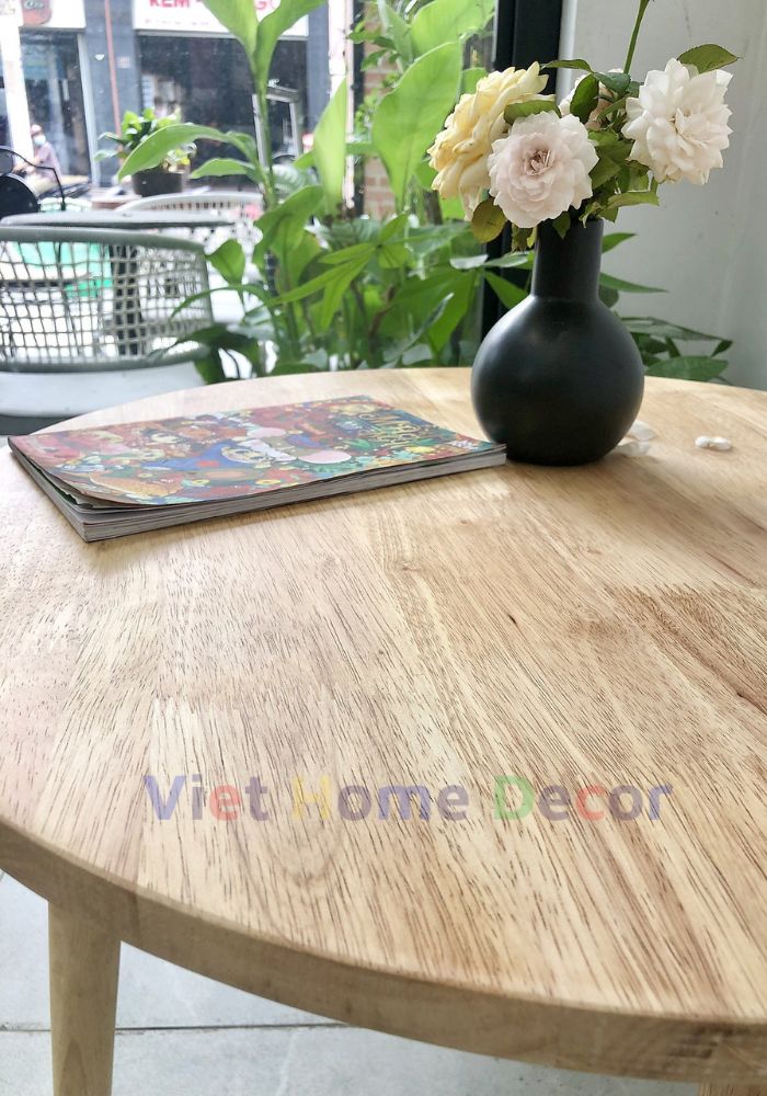 Bàn Sofa, Coffee Table, Bàn Trà Gỗ Cao Su Tự Nhiên Cao Cấp 9193 - Thương hiệu Viet Home Decor