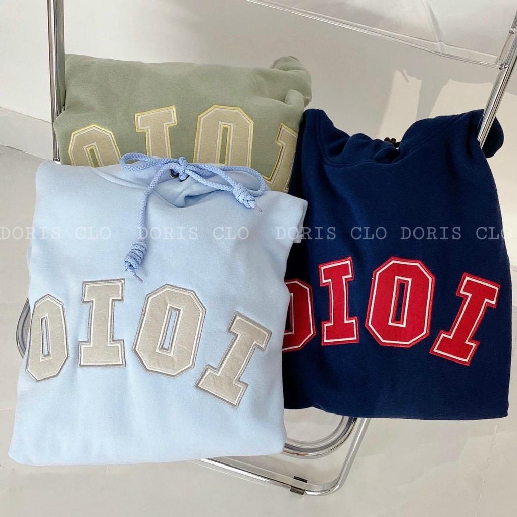 Áo Hoodie Unisex Form Rộng Nỉ Bông Thêu Chữ Sắc nét