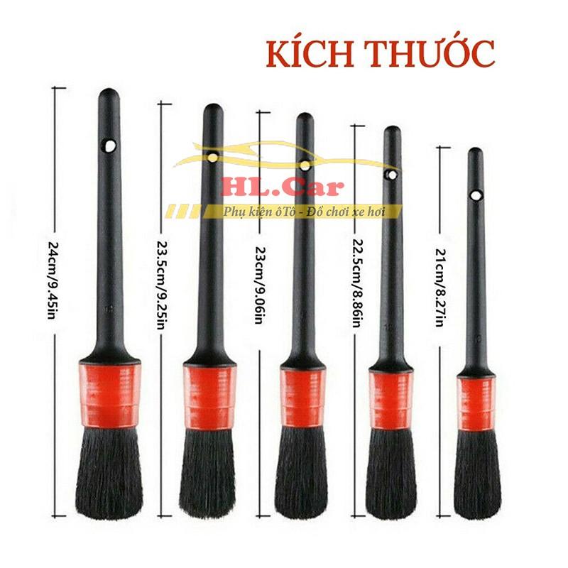 Chổi Cọ Vệ Sinh Xe Ô Tô Đa Năng - Cọ Rửa Khoang Máy - Cọ Rửa Chi Tiết - Bộ 5 Cái