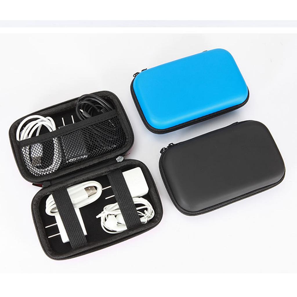 Electronic Products Organizer Case Box for Cable/Wire,Earphone,Adapter Blue