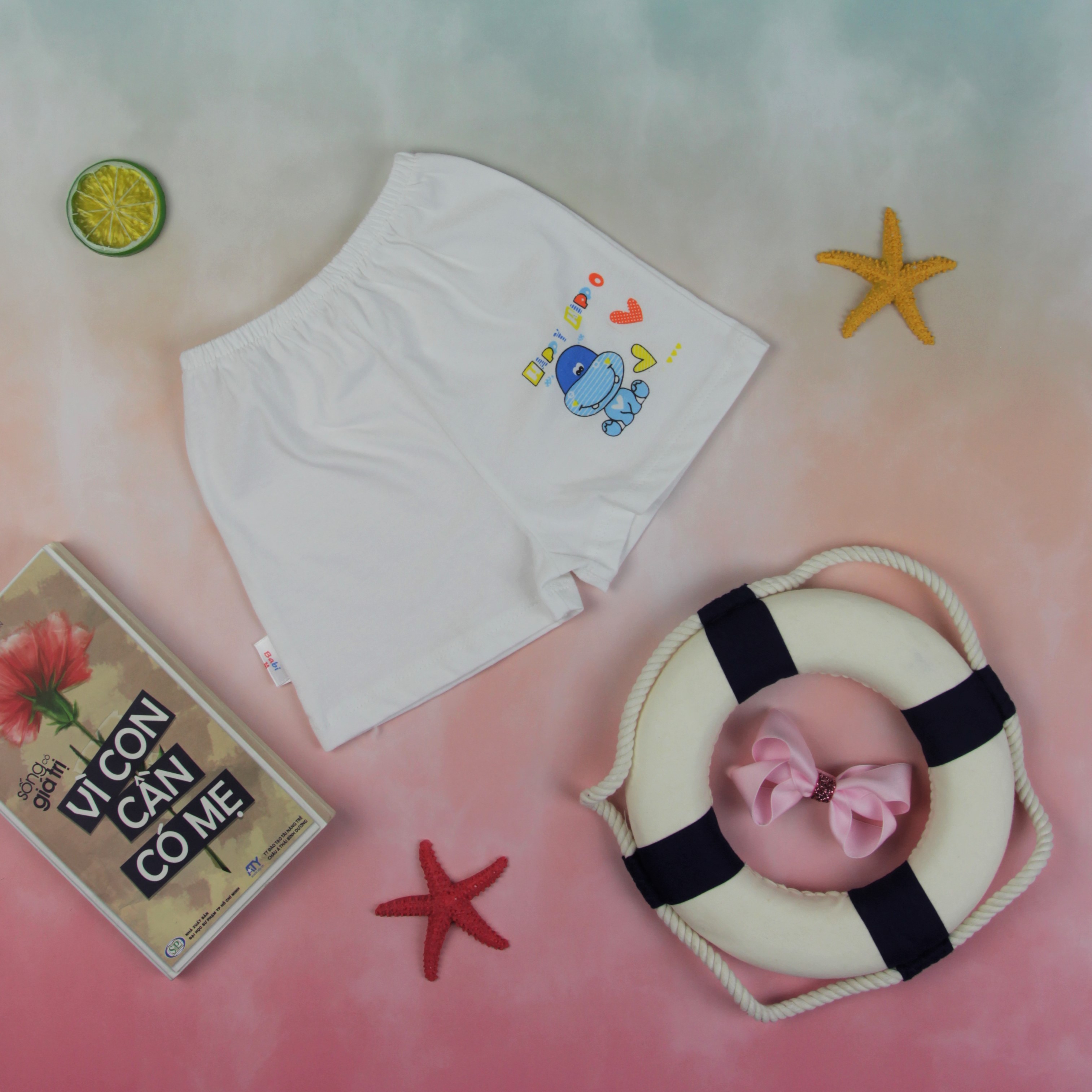 Combo 5 quần ngắn sơ sinh cao cấp đáng yêu