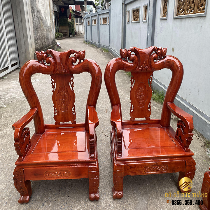 Bàn ghế minh quốc đào gỗ xoan ta tay 10