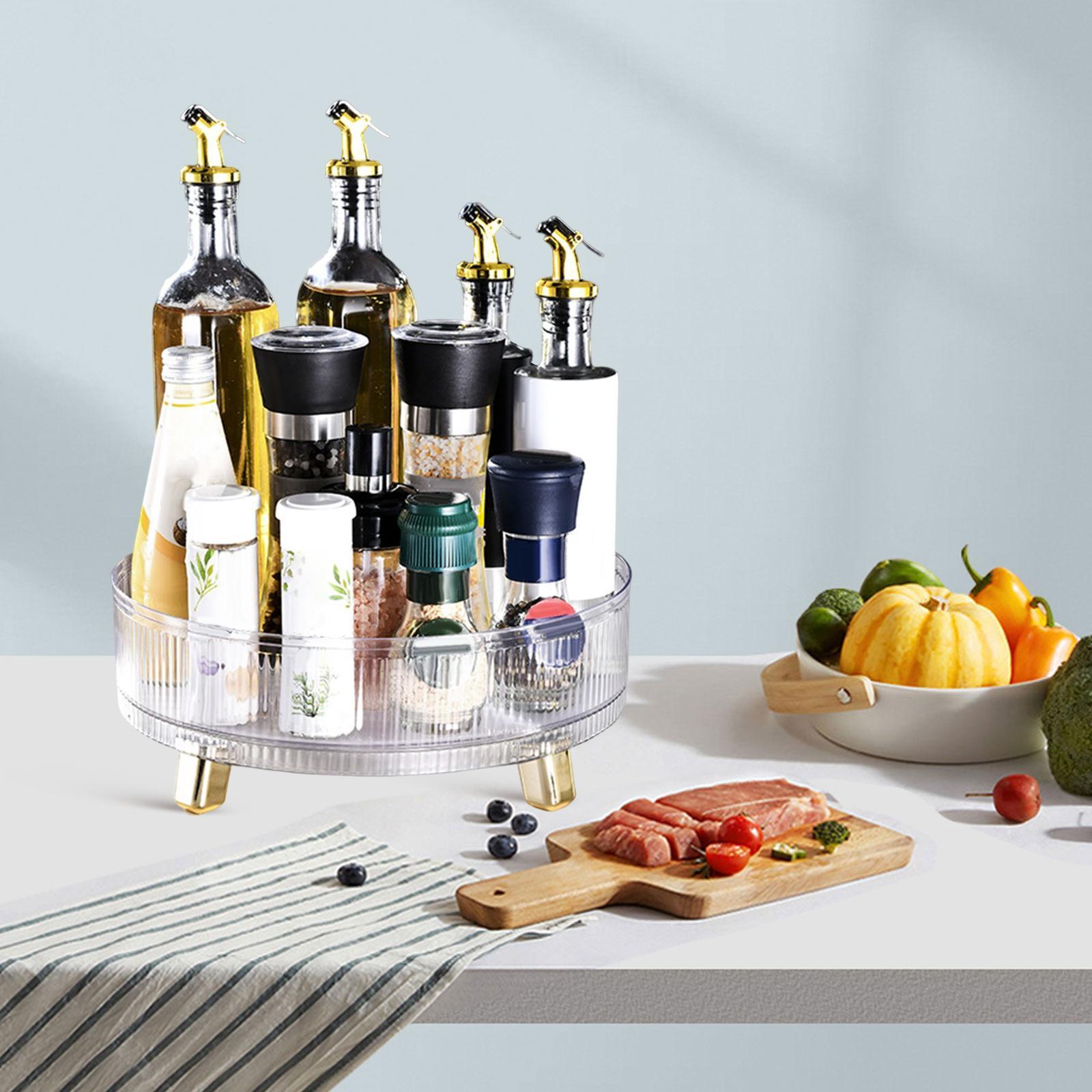 Perfume Display Tray Rotating Spice Holder Clear