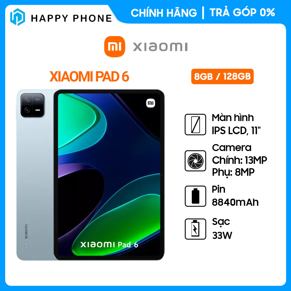 Máy tính bảng Xiaomi Pad 6 (8GB/128GB) - Hàng chính hãng - Đã kích hoạt bảo hành điện tử