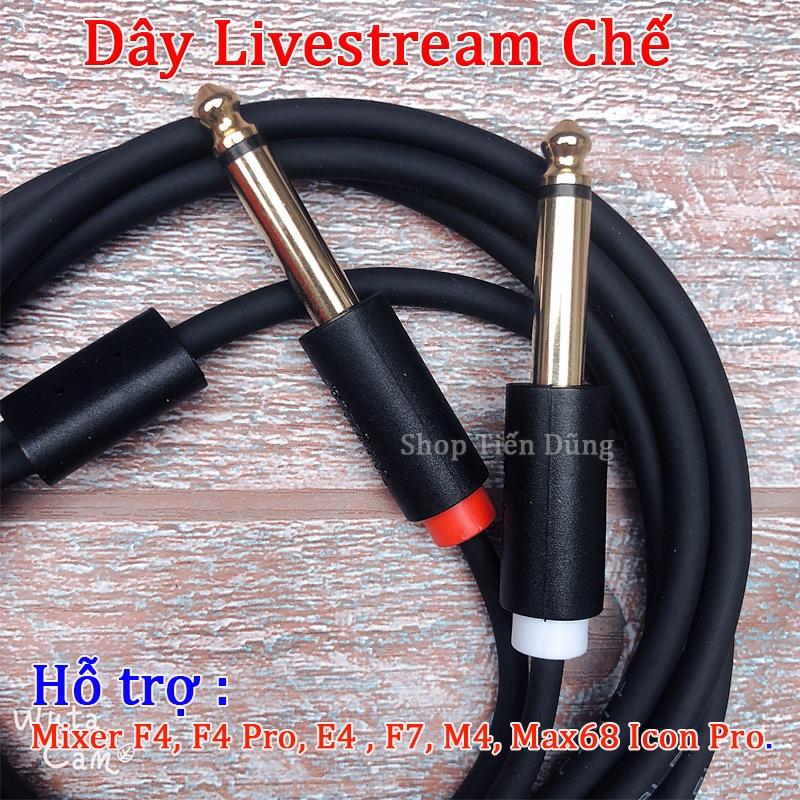 Dây Livestream Chế 1 Đầu 3.5 ra 2 Đầu 6.5 Dùng Cho Mixer,  Icon Pro Âm li- Dây live stream Cao Cấp Chất Lượng