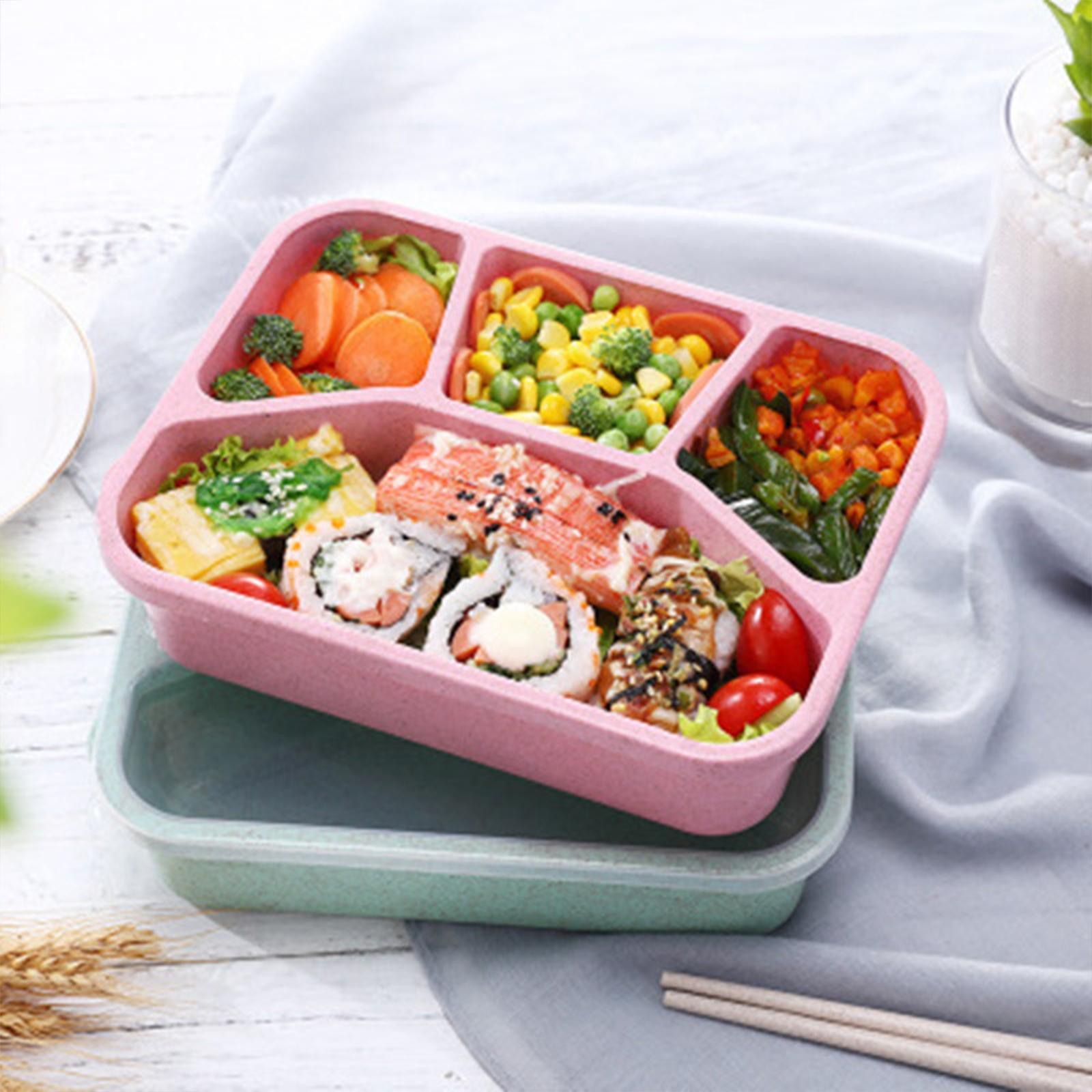 Bento Lunch Box Leakproof Lid Reusable Snack Food Container for Home Kitchen