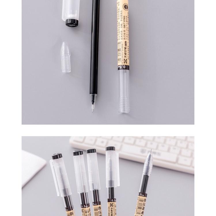 Bút gel đen xanh đỏ viết đều mực văn phòng phẩm hộp 12 bút
