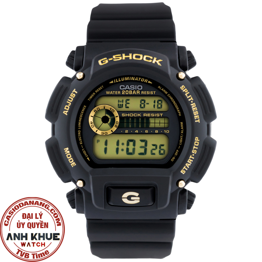 Đồng hồ nam dây nhựa Casio G-Shock chính hãng Anh Khuê DW-9052GBX-1A9DR (43mm)