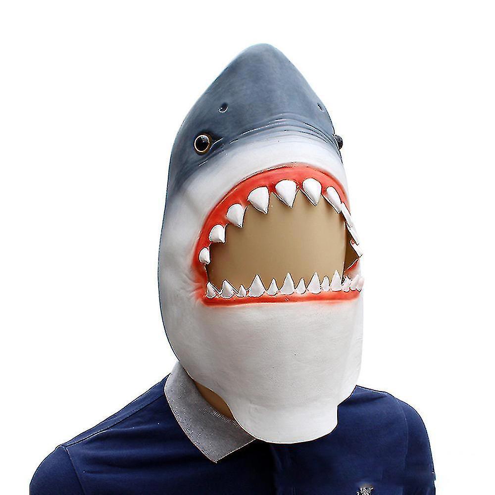 Mặt nạ Hai, Dustproof, Funny Shark Masks, Halloween Trang trí, Mặt nạ cao su, Bìa đầu cá mập