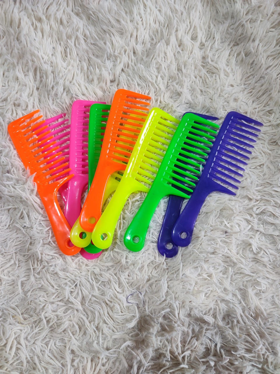 Lược răng thưa răng to chải tóc xoăn gỡ rối cho tóc