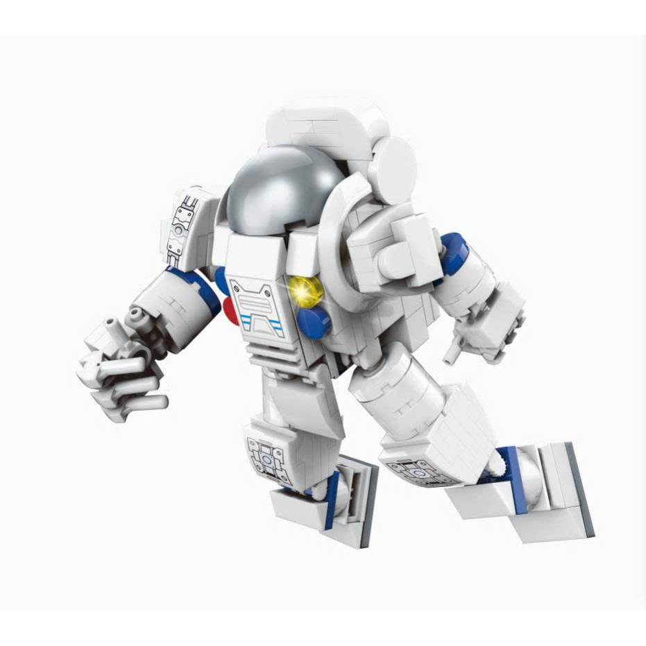 Đồ chơi - QMAN - 42302 Bộ xếp hình (6 TRONG 1) Tên Lửa Vũ Trụ