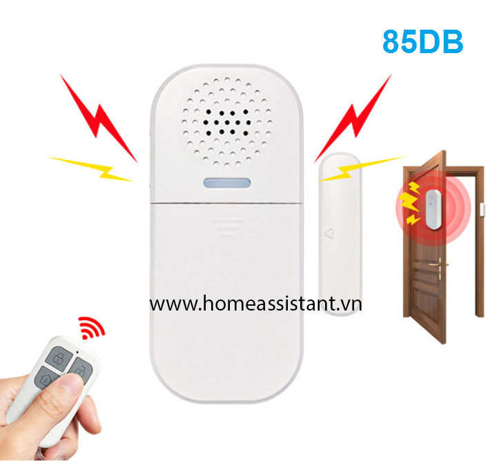 Cảm Biến Báo Động Mở Cửa Má Từ Có Remote RF 433Mhz DS02