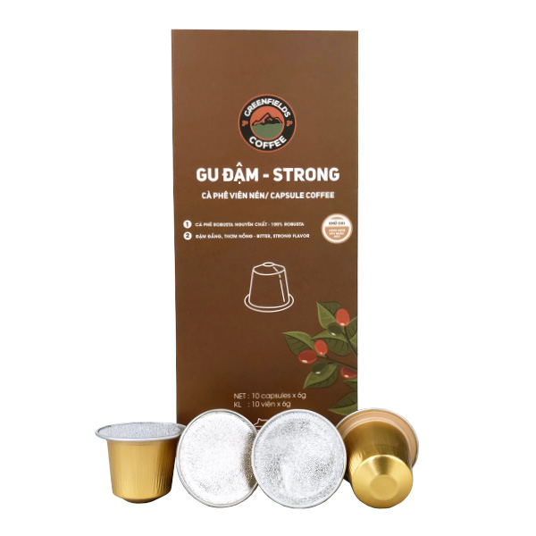 Cà phê viên nén gu đậm Greenfields Coffee dành cho máy Nespresso (hộp 10 viên) MẪU MỚI