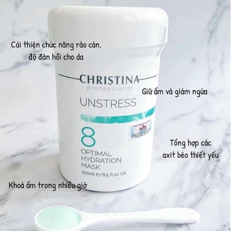 Mặt nạ dưỡng ẩm Christina Unstress 8 Optimal Hydration mask 250ml