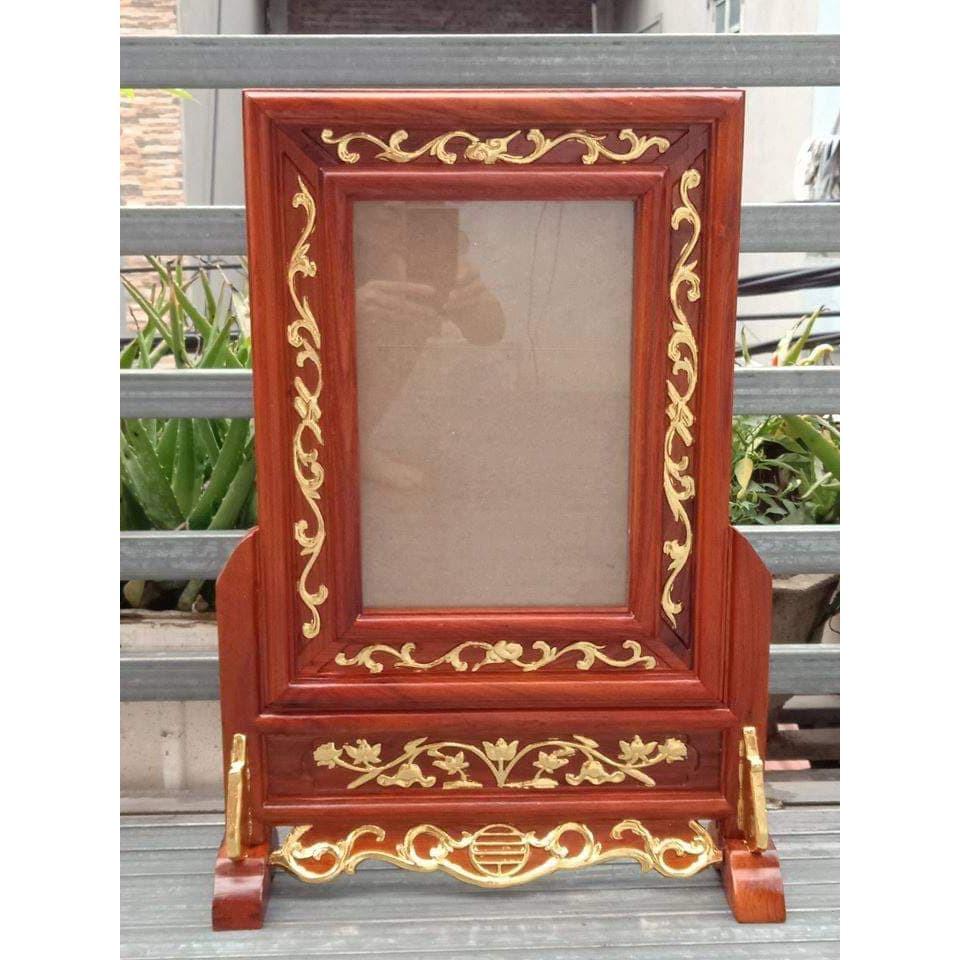 Khung ảnh thờ gỗ hương đá kích thước ảnh 20x30cm