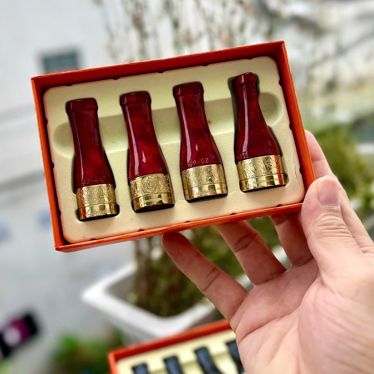 Bộ 4 Tẩu bắt top cigar có 4 kích thước chất liệu đồng