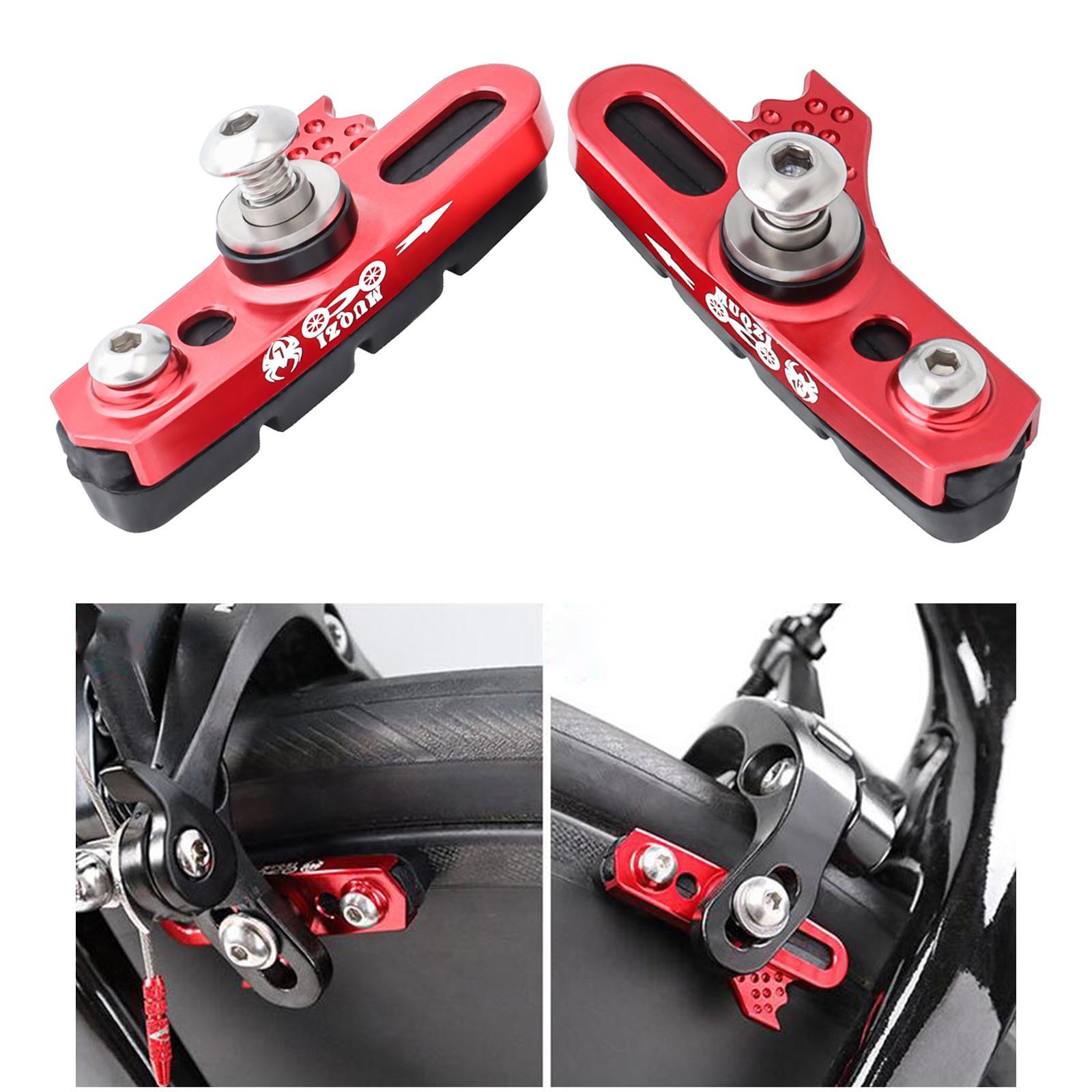 2x 1 Pair Bike Brake Blocks Brake Pads Lightweight for Mountain Folding