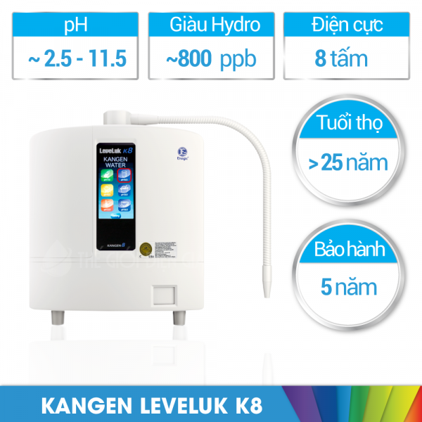 Máy Lọc Nước ION Kiềm Kangen Enagic Leveluk K8 Nhật Bản