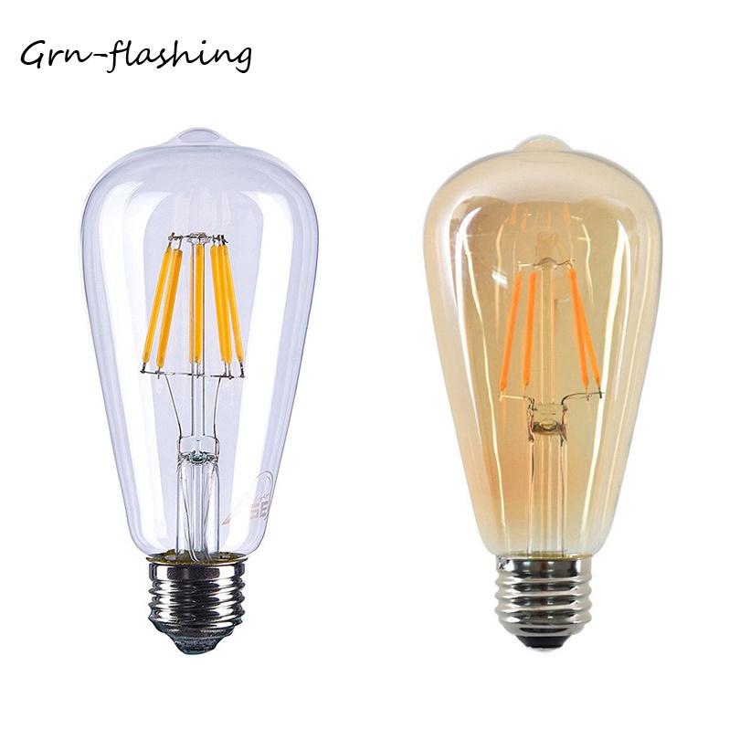 Bóng đèn led Edison ST64 4w E27, ánh sáng vàng êm dịu, tiết kiệm điện năng