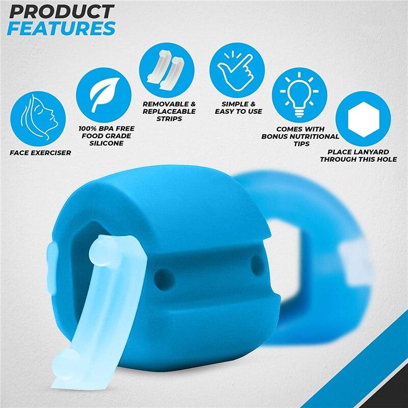 Hàm tập thể dục mặt hàm cơ bắp Huấn luyện tập thể dục cơ bắp chống lão hóa silica mặt thực phẩm