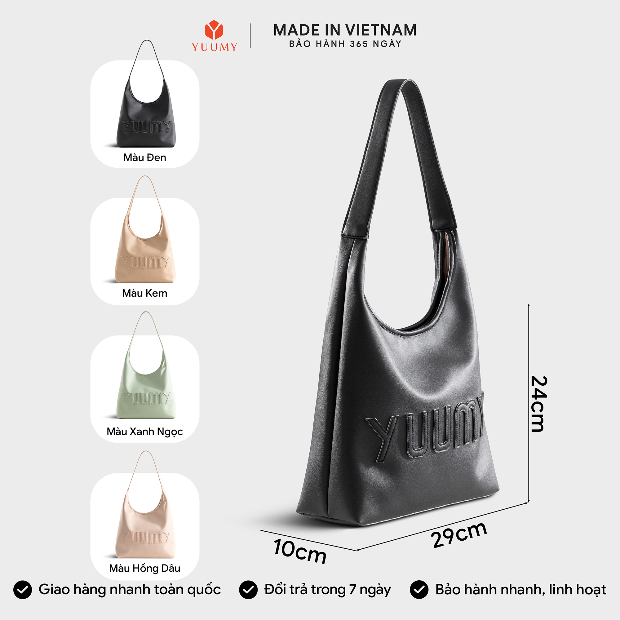 Túi Yuumy ( Thời trang nữ đeo vai phong cách hàn quốc size 29 - Túi xách da Seasand  YTX70 )