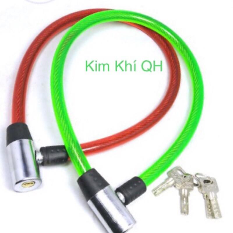 Khoá dây xe đạp loại tốt bền xanh đỏ, giá tốt
