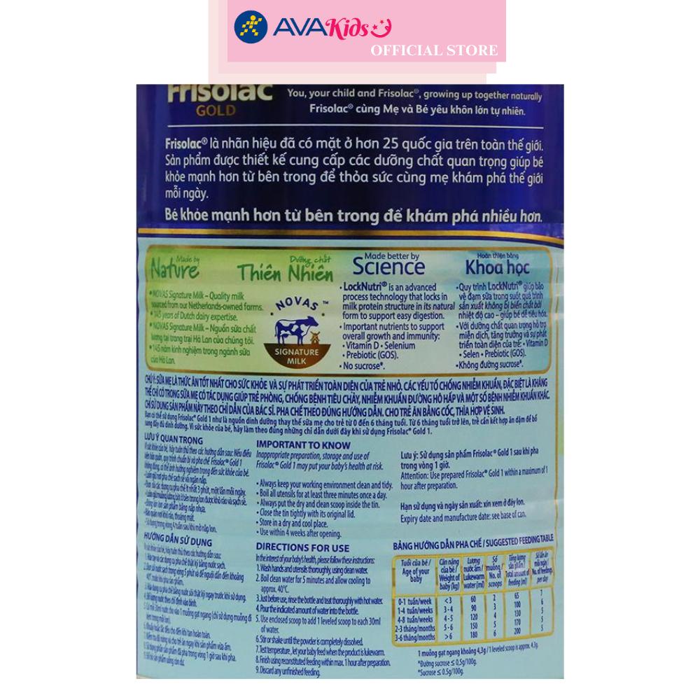Sữa bột Friso Gold số 1 hương vani 380g (0 - 6 tháng) - Hàng chính hãng