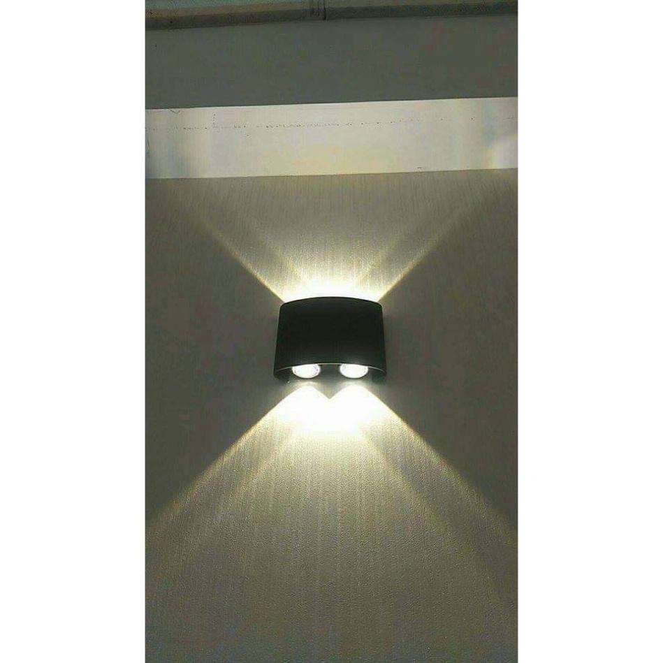 Đèn led gắn tường, Đèn tường led 2 đầu 4w ánh sáng vàng, B115-4