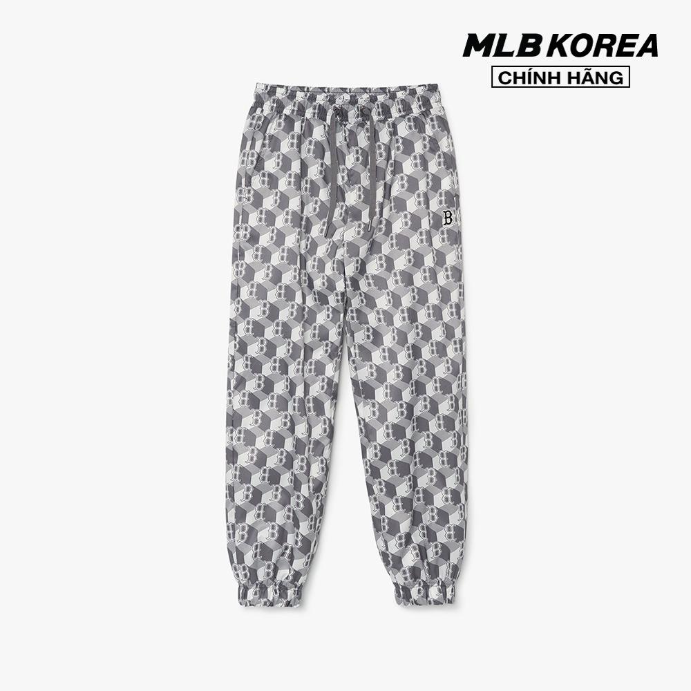 MLB - Quần jogger nữ lưng thun Cube Monogram 3FWPM0231-43GRS