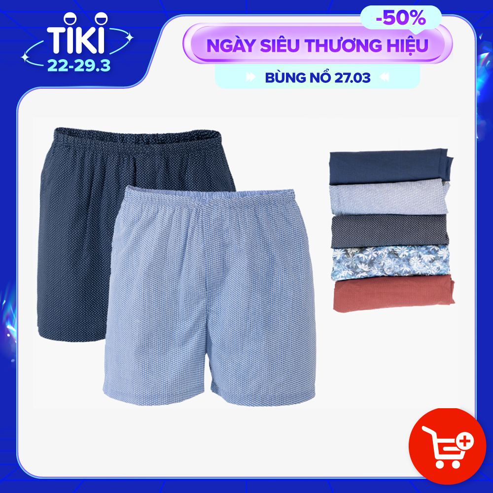 Combo 2 quần đùi nam Cotton mặc nhà thoải mái thoáng mát JAMANO- MÀU NGẪU NHIÊN