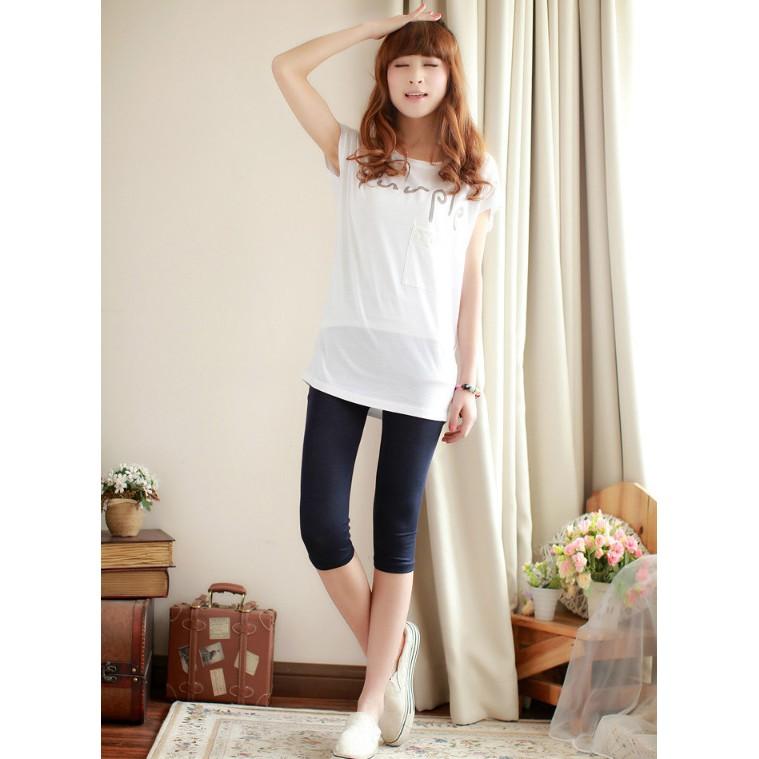 Quần Legging Lửng Nữ Cạp Cao Chất Mịn - Quần Legging Đùi Nâng Mông Thời Trang QN05