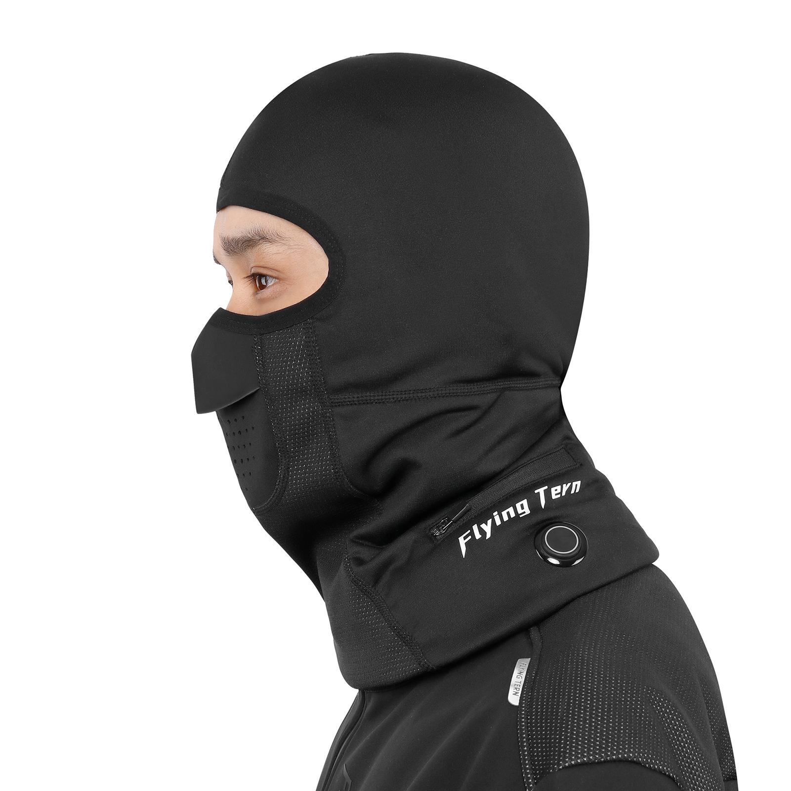 FLYING TERN Winter Warm Battery Heated Balaclava Ski Mask Headwear Windproof Thermal Fleece Face Mask Bandanas