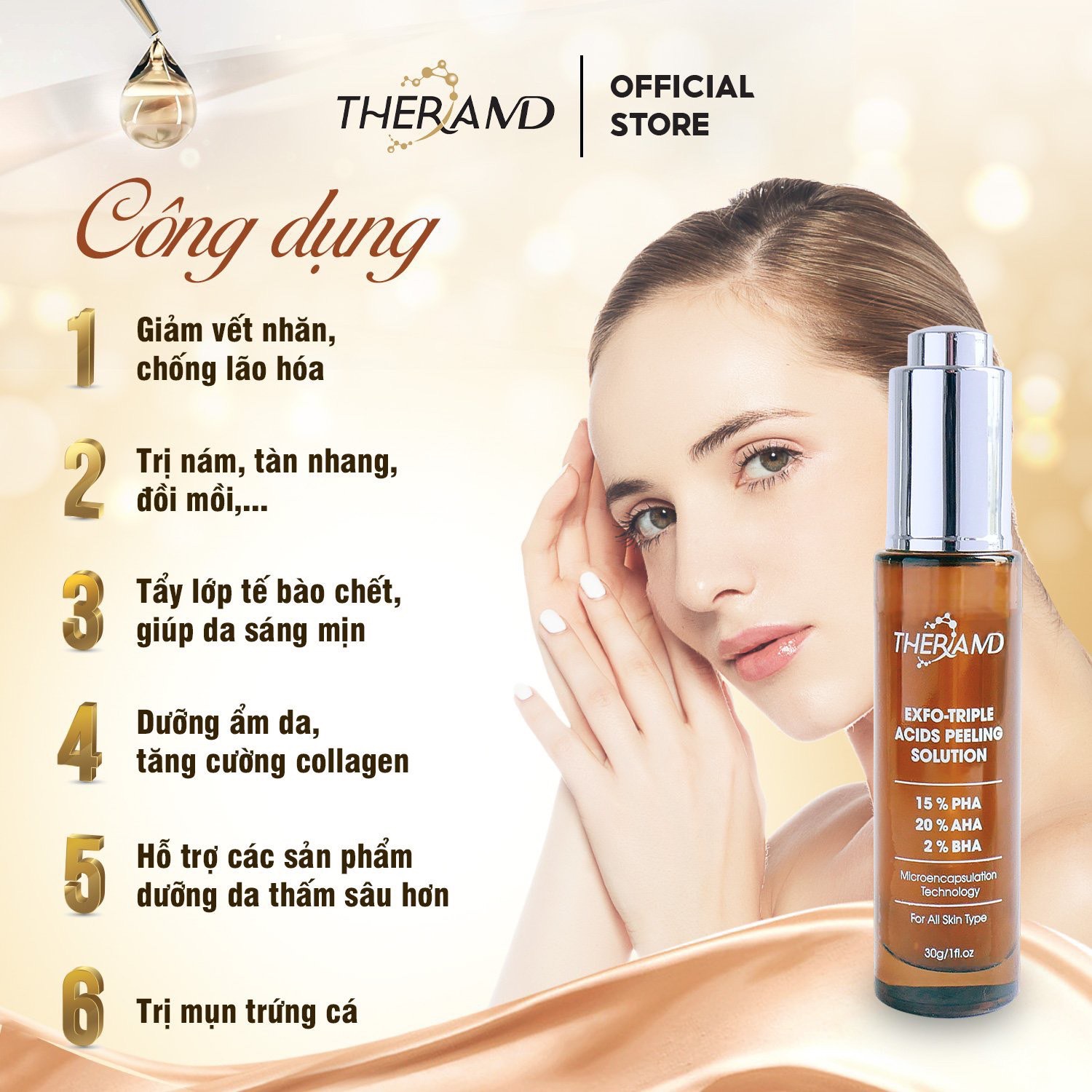 Tinh chất thay da sinh học EXFO-TRIPLE ACIDS PEELING SOLUTION