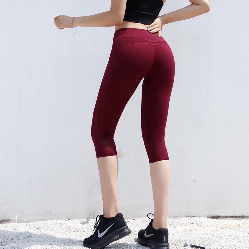 Combo 2 Quần Lửng Legging 9 Tấc Thể Thao Nữ Vải Thun Lạnh Co Giãn 4 Chiều