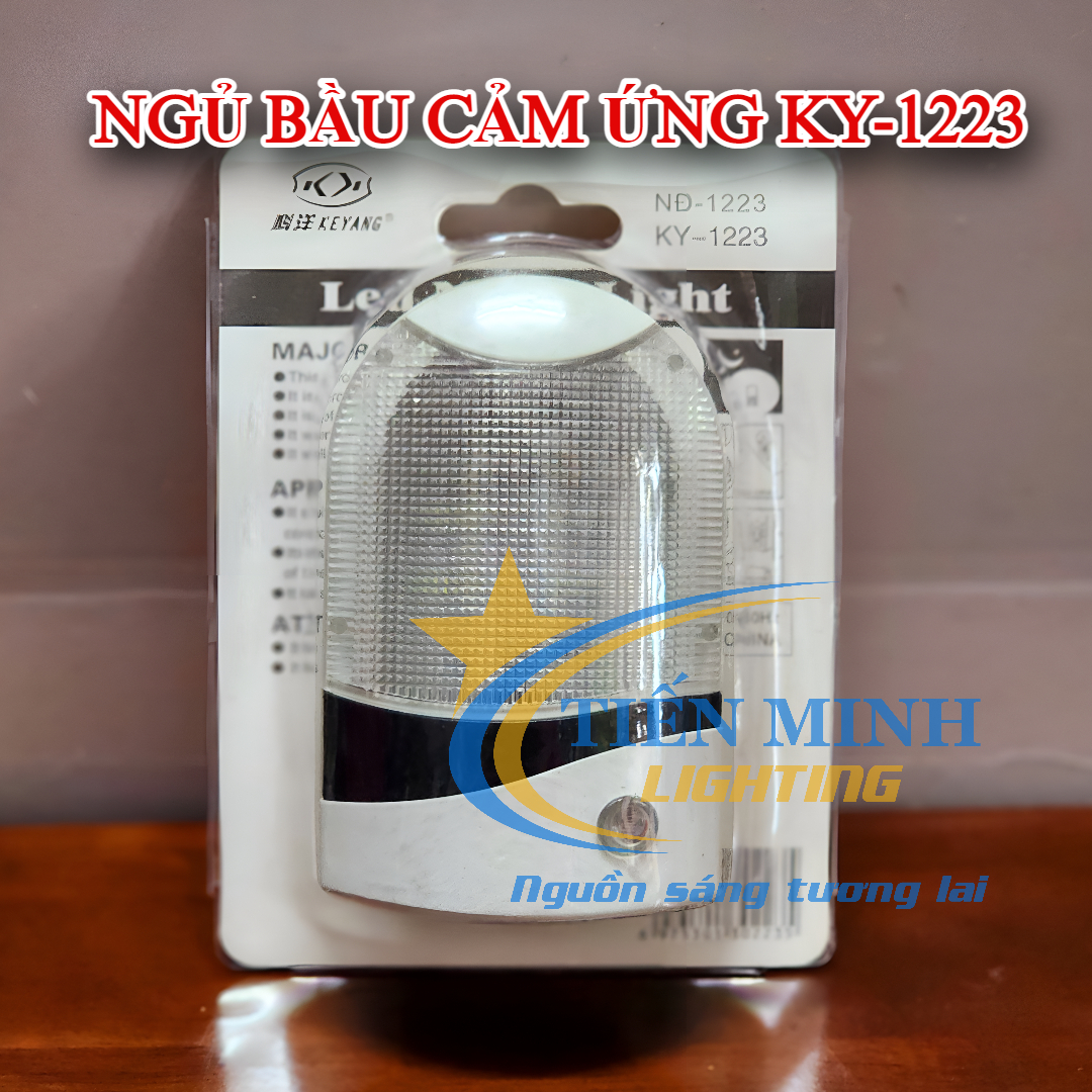 Đèn ngủ cảm ứng bầu KY-1223, chỉ cần cắm vào ổ điện, đèn sẽ tự động phát sáng khi trời tối và tắt khi trời sáng, chiếu sáng Led siêu bền