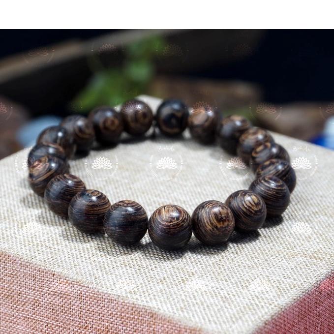 Vòng Tay Trầm Hương Tròn Đơn Sánh Chìm Nước- Trầm Hương Tự Nhiên - Trầm Việt- Size Nam Nữ, 10mm, 12mm, 14mm, 16mm, 18mm