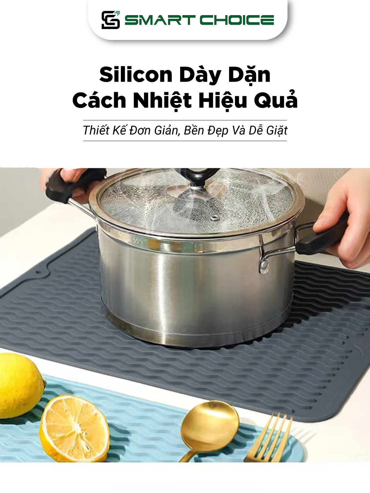 Thảm Trải Bàn Silicon SMARTCHOICE Chính Hãng 3 Màu Chất Liệu Silica Gel Cao Cấp SCG-PK152