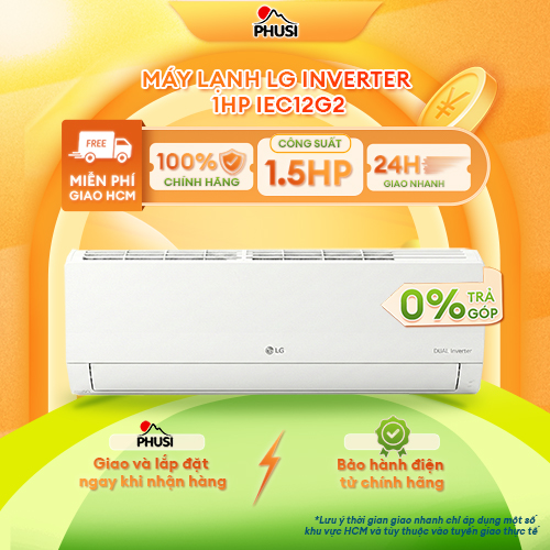 Máy lạnh LG Inverter 1.5 HP IEC12G2 - Hàng Chính Hãng - Model 2026