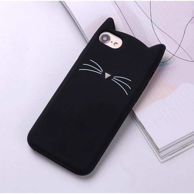 Ốp tai mèo màu cho iPhone 7 7 Plus 8 8 Plus X dẻo đẹp thời trang