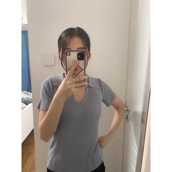 Áo cộc tay cổ bẻ năng động