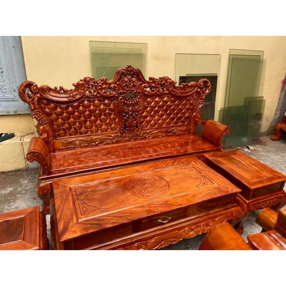 Bộ bàn ghế hoàng gia gỗ xà cừ đỏ