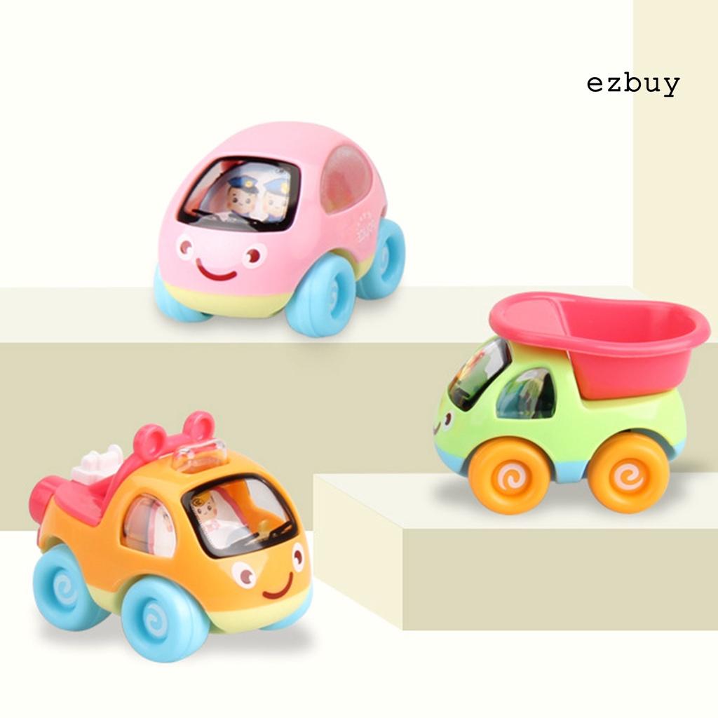 EY-3/8Pcs Mini Cute Cartoon Inertial Car Truck Vehicle Set Kids Playing Toy Gift