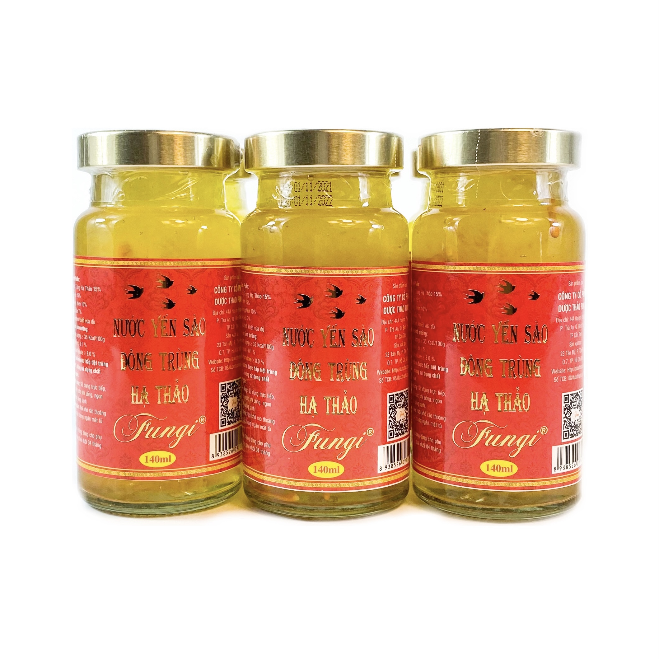 Nước Yến Sào Đông Trùng Hạ Thảo Không Đường 140ml