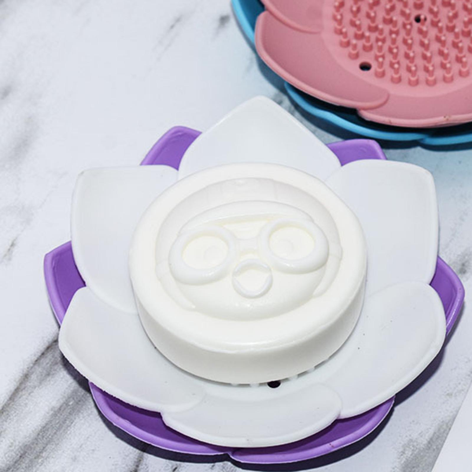 Portable Soap Dish Soap Holder with Drainage Soap Tray for Bathroom Shower White