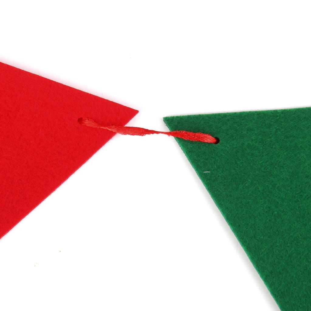 10pcs Triangle Flag Garland Banner Party Christmas Xmas Decoration