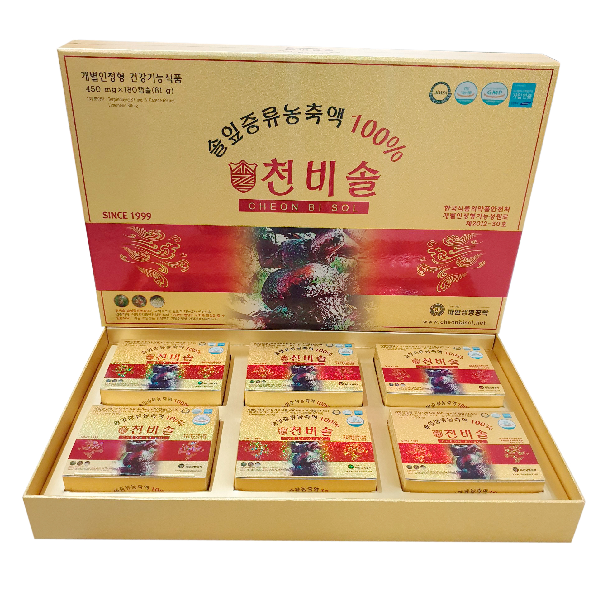 Tinh dầu thông đỏ chính phủ Cheon bi sol - 180 viên