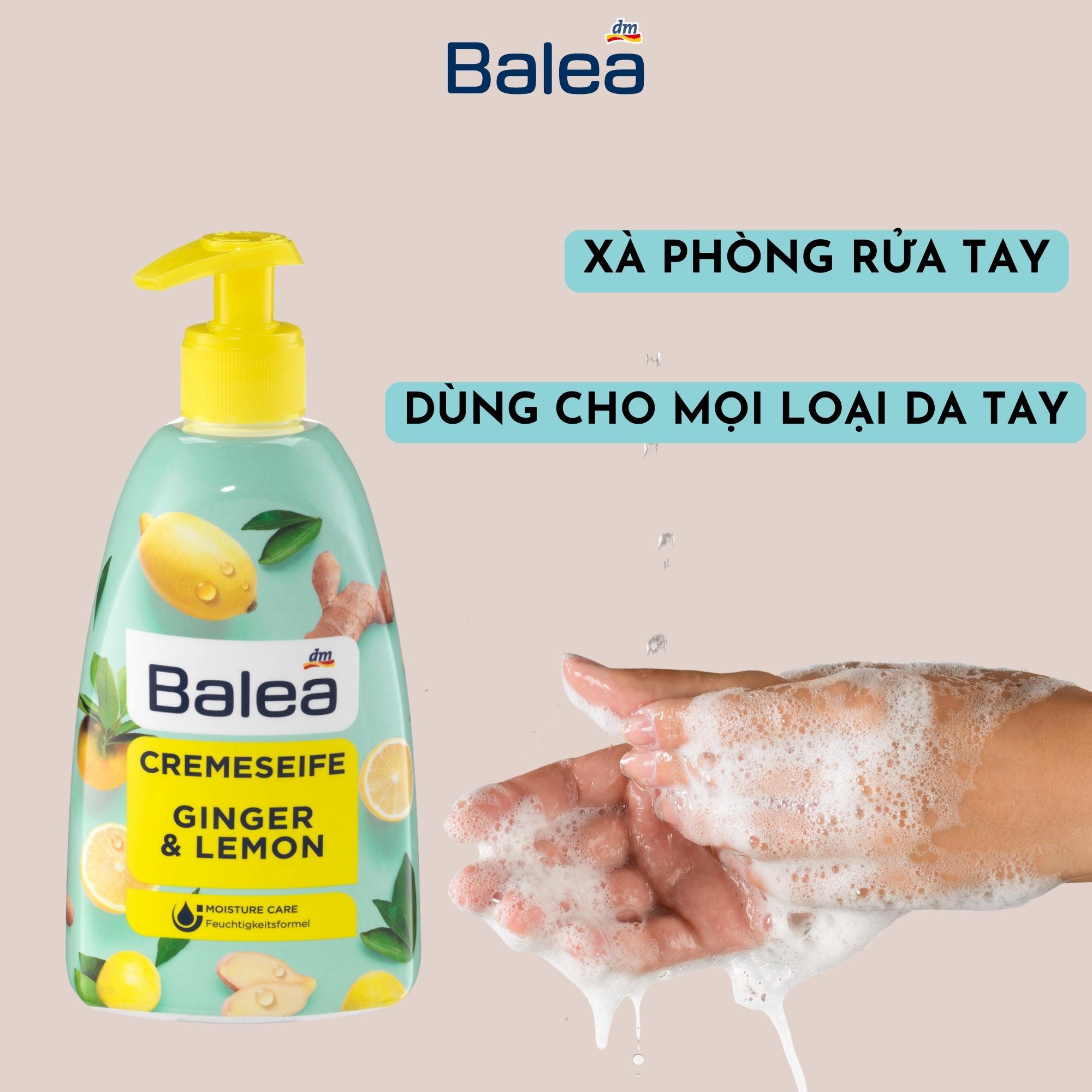 Nước rửa tay Balea hương chanh gừng dưỡng ẩm da tay, chai 500ml - hàng nhập khẩu Đức